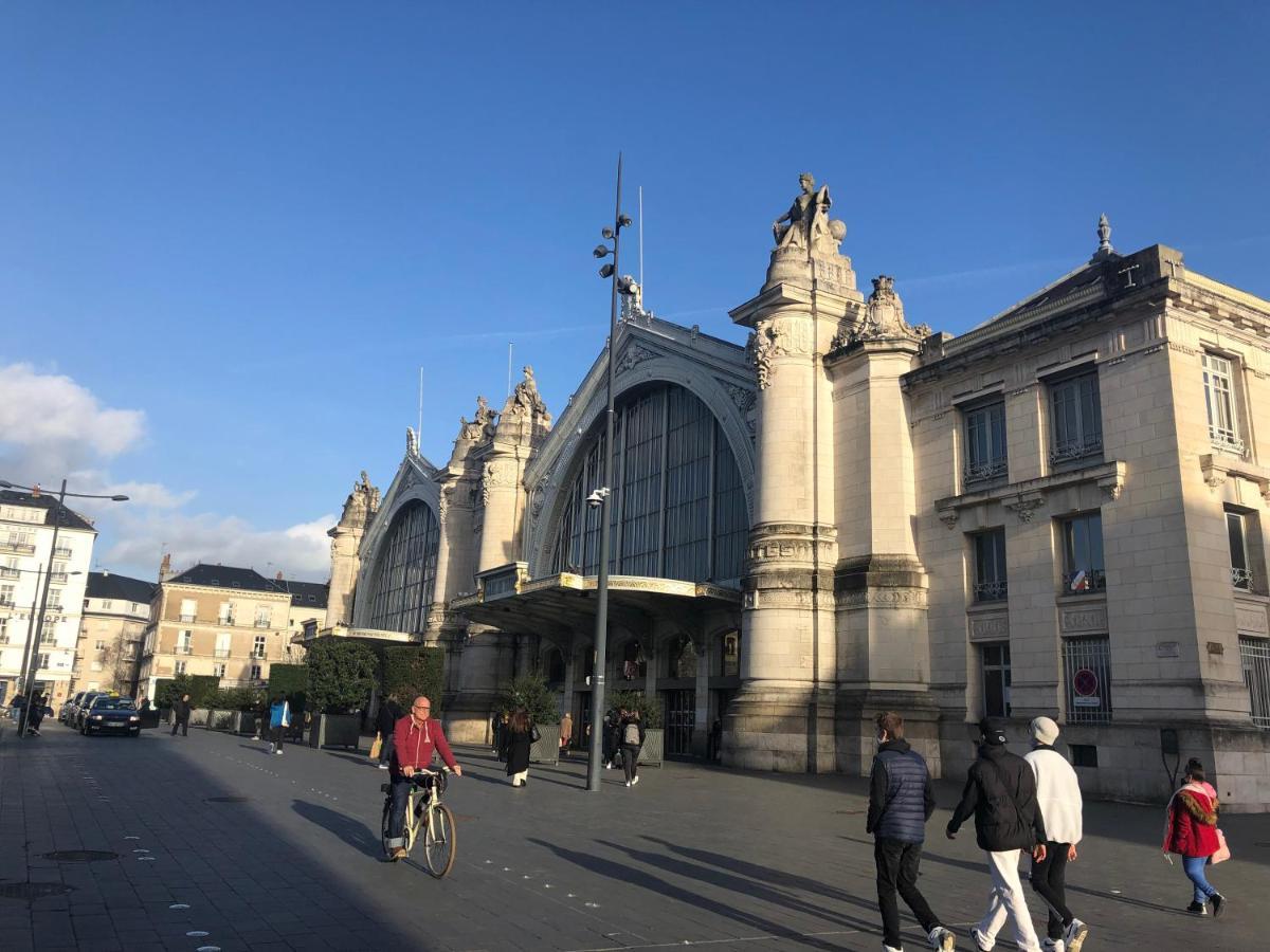 Studio Avec Balcon & Parking Gratuit - Tours Gare Eksteriør billede