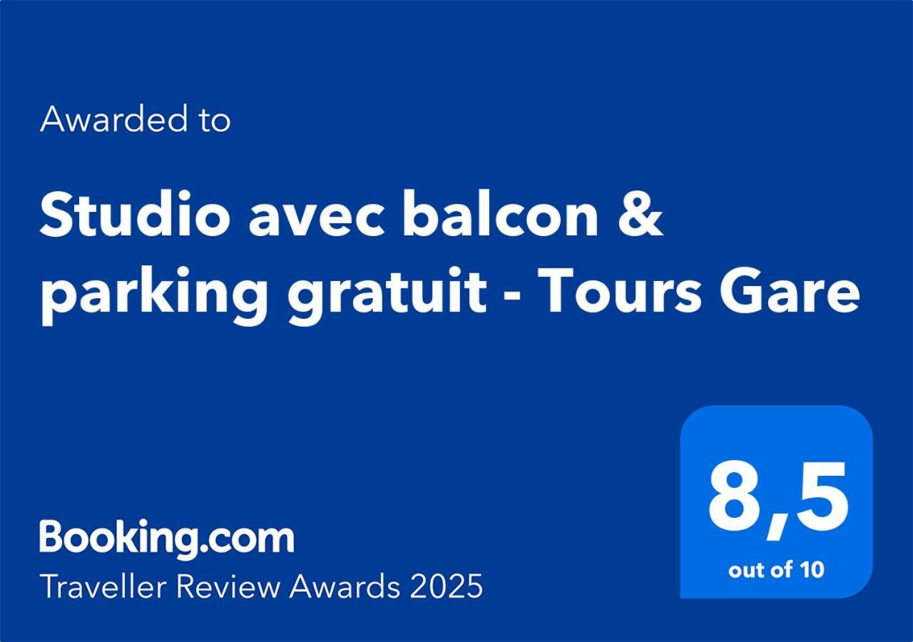 Studio Avec Balcon & Parking Gratuit - Tours Gare Eksteriør billede